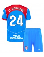 Atletico Madrid Robin Le Normand #24 Kolmaspaita Lasten 2025-26 Lyhythihainen (+ shortsit)